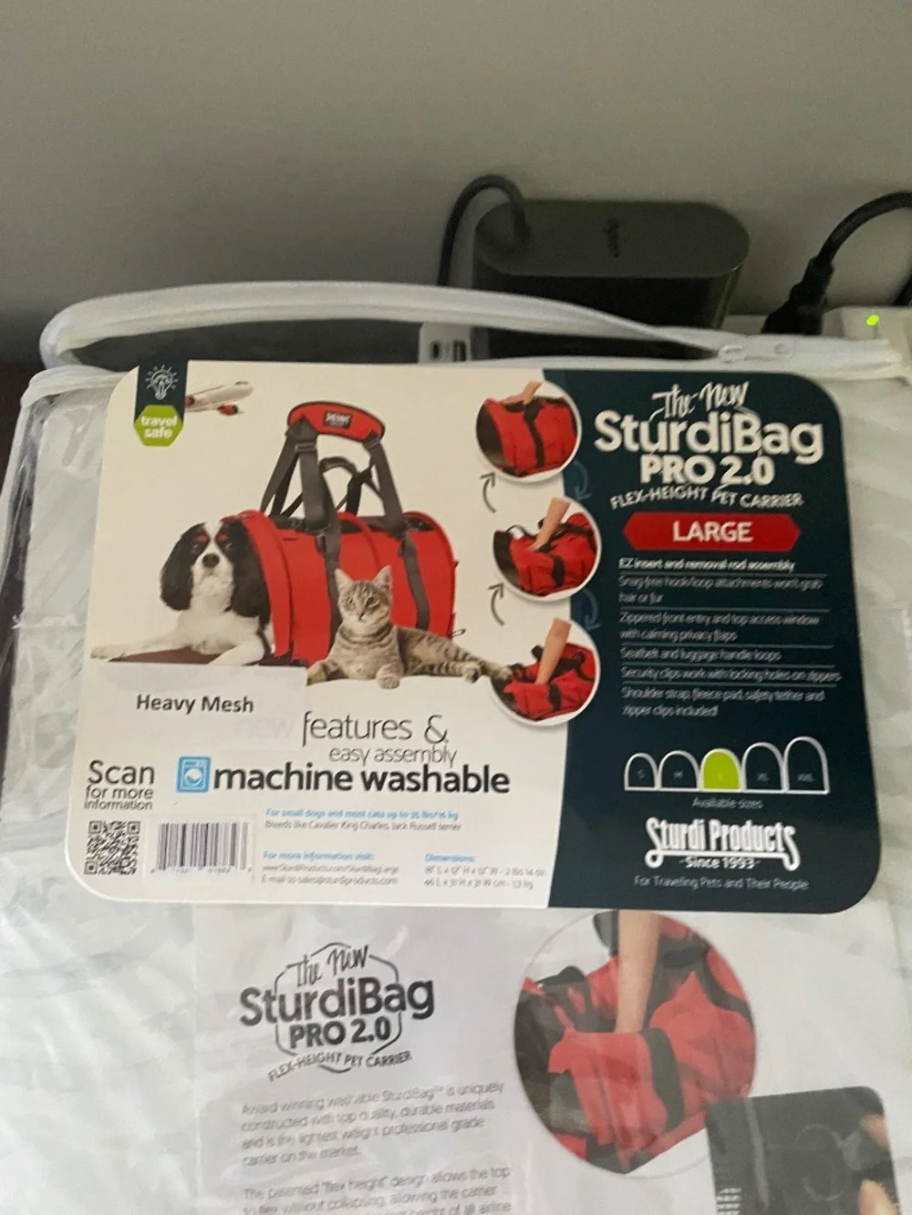 sturdi bag pro 2.0 pet carrier large black